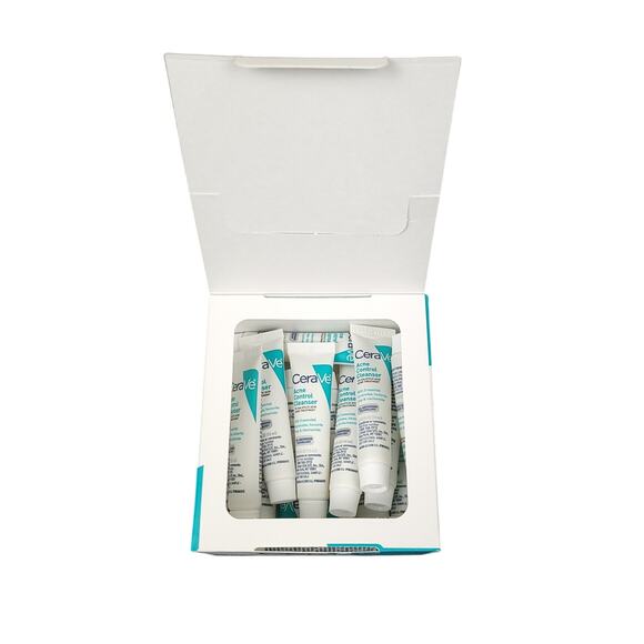 CeraVe Acne Control Cleanser 0.34 Oz Travel Mini Box Of 15 Tubes Skin Care New - Picture 2 of 2